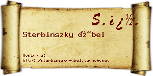 Sterbinszky Ábel névjegykártya