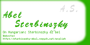 abel sterbinszky business card